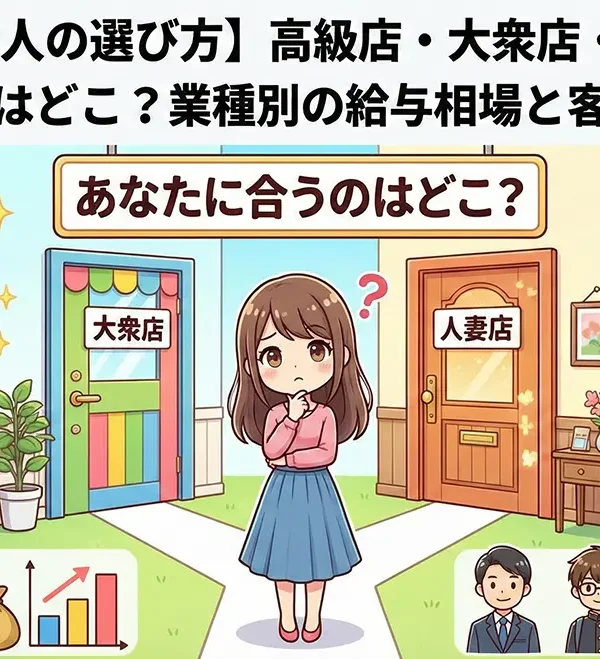 【デリヘル求人の選び方】高級店・大衆店・人妻店…あなたに合うのはどこ？