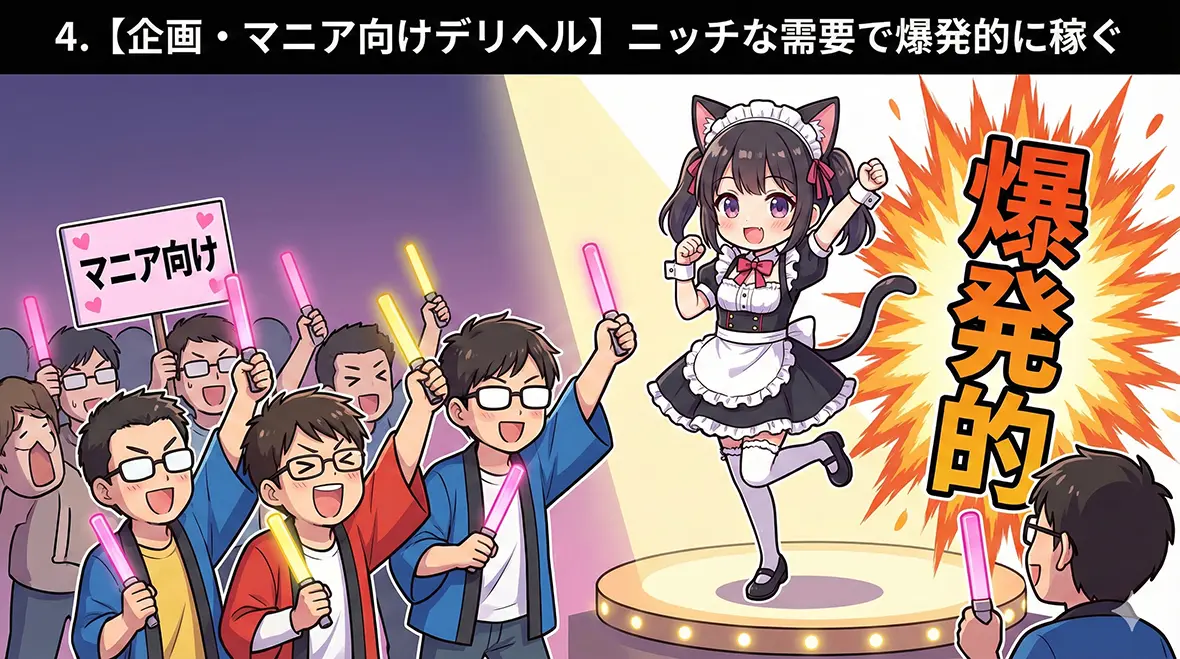 【企画・マニア向けデリヘル】ニッチな需要で爆発的に稼ぐ