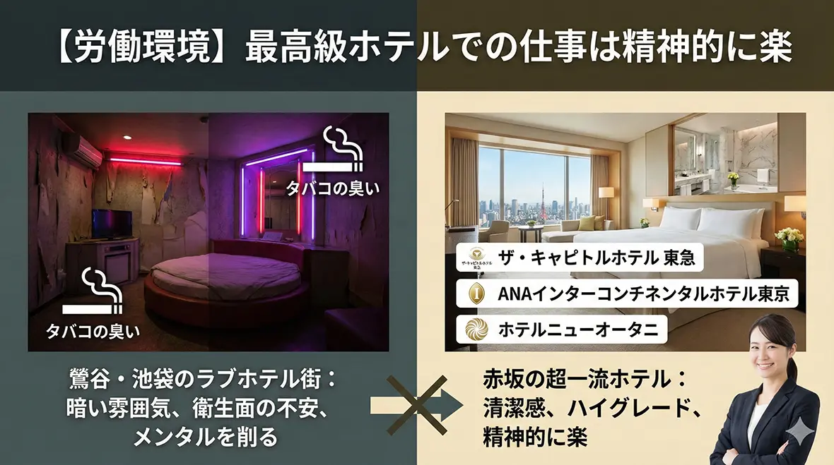 【労働環境】最高級ホテルでの仕事は精神的に楽