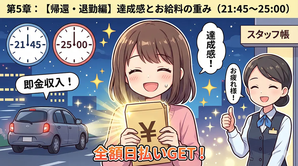 【帰還・退勤編】達成感とお給料の重み