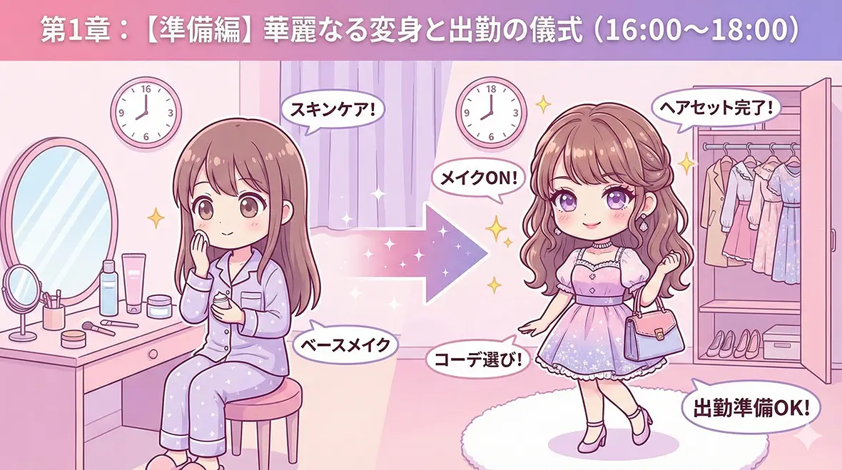 【準備編】華麗なる変身と出勤の儀式