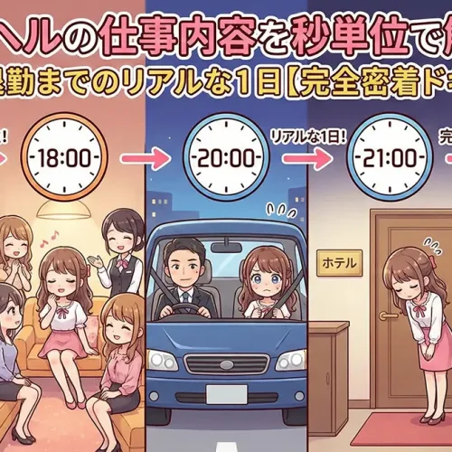 デリヘルの仕事内容を秒単位で解説！待機から退勤までのリアルな1日【完全密着ドキュメント】