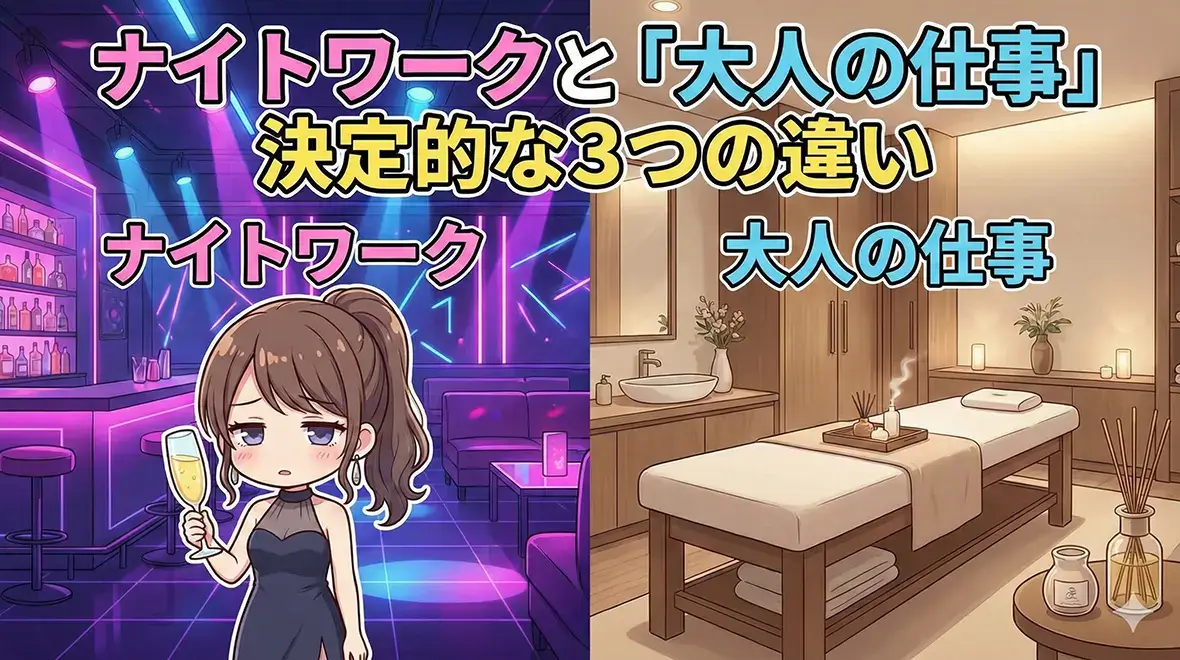 ナイトワークと「大人の仕事」決定的な3つの違い