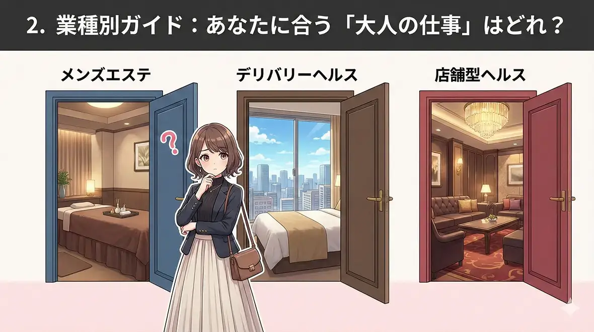 業種別ガイド：あなたに合う「大人の仕事」はどれ？