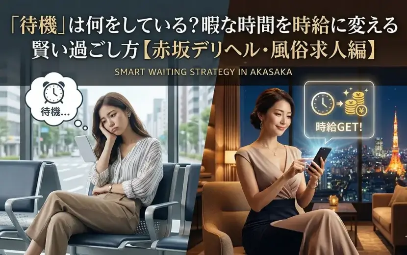 「待機」は何をしている？暇な時間を時給に変える賢い過ごし方【赤坂デリヘル・風俗求人編】