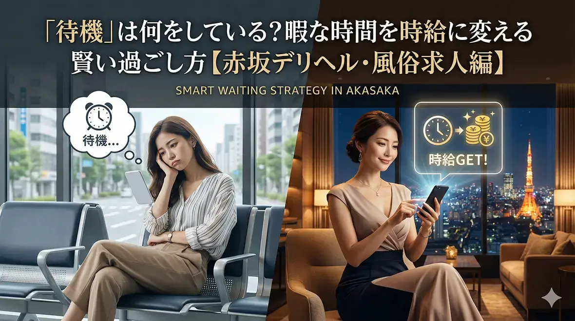 「待機」は何をしている？暇な時間を時給に変える賢い過ごし方【赤坂デリヘル・風俗求人編】
