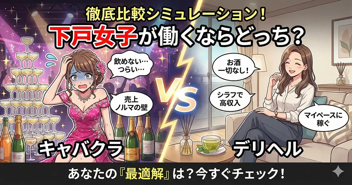 徹底比較シミュレーション！下戸女子が働くならどっち？