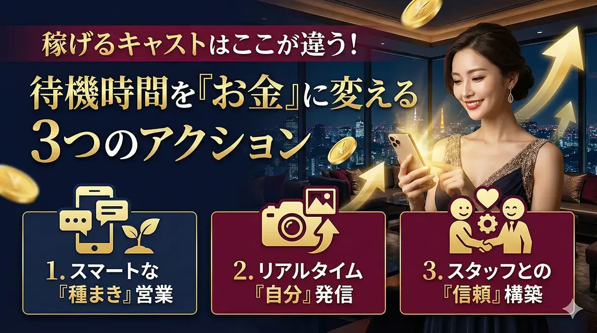 稼げるキャストはここが違う！待機時間を「お金」に変える3つのアクション