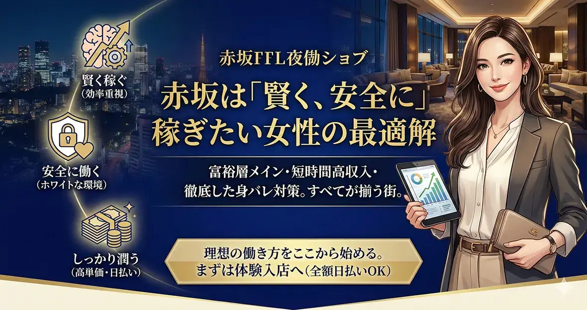 赤坂は「賢く、安全に」稼ぎたい女性の最適解
